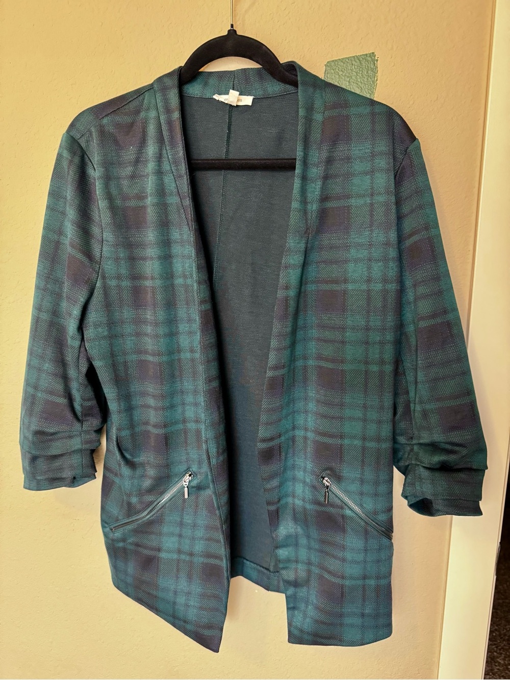 Maurice’s Ever Go Blazer - Plaid Blazer in Teal and Blue
